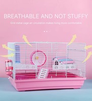 Cage à animaux pliable de luxe moderne en fil de fer, cadre en acier inoxydable massif, semi-circulaire, portable, à double étage, pour usage extérieur