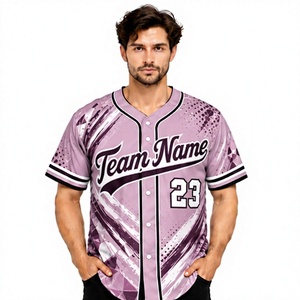 Uniforme Deportivo Personalizado al por Mayor, Jersey de Béisbol a Rayas con Diseño de Impresión Digital para Hombres, Mujeres y Jóvenes, OEM - Product Image 1