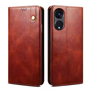Impresión personalizada de cuero ranura para tarjetas cartera bolsa Flip Crazy Horse patrón teléfono caso para <span class=keywords><strong>OPPO</strong></span> <span class=keywords><strong>Reno</strong></span> 8T 5G - Product Image 2