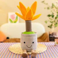 Vente en gros de jouet en peluche super doux de 35 cm en forme de plante à poils de dragon - Succulente verte, décoration anti-stress pour anniversaire