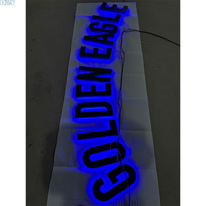 Cadre de boîte rétro-éclairé en acrylique Bandes de lettres lumineuses avec logo Enseigne <span class=keywords><strong>LED</strong></span> extérieure bleue 3D pour décorations d'entreprise et d'hôpital - Product Image 6
