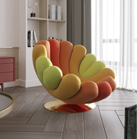 Fauteuil individuel italien créatif Anemone Giovannetti, style moderne minimaliste, pour salon, fauteuil pivotant de détente