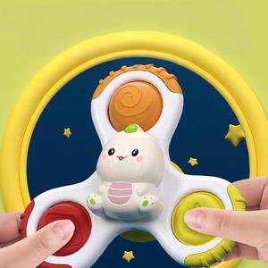 Ventouse filature jouet bébé amusant Table à manger enfants magique rotatif doigt doigt Gyroscope transfrontalier vente chaude - Product Image 2