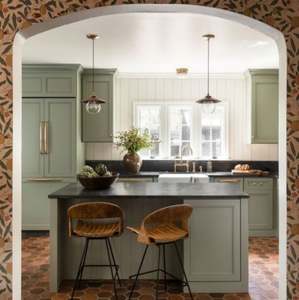 Armoires de cuisine modernes en bois massif gris, ensembles complets d'armoires de cuisine modulaires personnalisées avec éclairage LED - Product Image 1