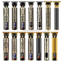 Tondeuse à cheveux professionnelle vintage T9 avec écran LCD 99+ designs, rechargeable par USB, pour homme