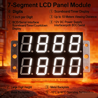 Module d'écran LCD TFT IPS à 7 segments personnalisé, alimentation 12V CC, distance de vision de 10 mètres, luminosité de 500 nits, résolution 128x64 à 6 chiffres