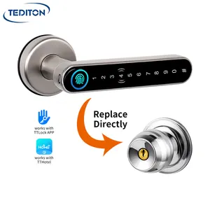 Cerradura Inteligente Ttlock מלון Wifi שינה ביומטרי אלקטרוני מנעולי דיגיטלי חכם דלת ידית מנעול טביעת אצבע