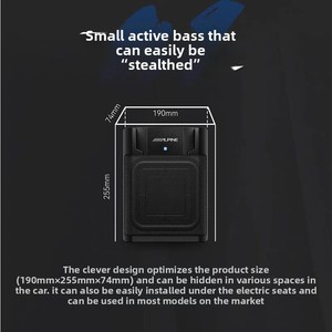 <span class=keywords><strong>Subwoofer</strong></span> de siège auto Alpine PWE-7700EL 7 pouces ultra-plat actif pour améliorations audio de voiture, compatible OLIVER - Product Image 6