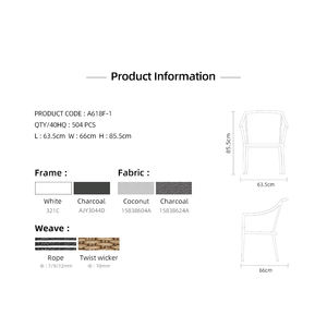 Muebles <span class=keywords><strong>de</strong></span> Patio Artie, Juego <span class=keywords><strong>de</strong></span> Comedor <span class=keywords><strong>de</strong></span> Jardín, Mesa y Sillas <span class=keywords><strong>de</strong></span> Comedor Modernas para Restaurante al Aire Libre - Product Image 6