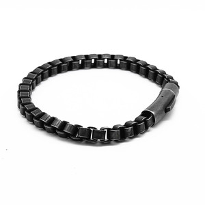 Yunnique-pulsera con cadena de motocicleta estilo punk europeo americano, joyería unisex de acero y titanio negro - Product Image 3