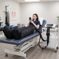 Système de thérapie par compression d'air professionnel VU avec 8 chambres, bottes de récupération pour massage des jambes et traitement du lymphœdème