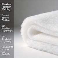 Ouate en polyester thermocollée 300 GSM, douce et moelleuse, sans colle, respirante, alternative au duvet pour manteau et veste d'hiver d'extérieur