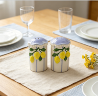 Mignon plat à beurre en céramique citron avec couvercle, servant de dôme à fromage, pour la cuisine, la table à manger, plateau de service, plat décoratif couvert