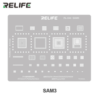RELIFE RL-044 Série SAM – Kit de pochoirs en acier intégrés pour CPU / 15 pièces pour la réparation de téléphones mobiles