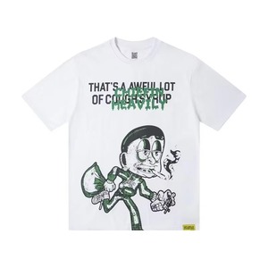 Destodubb 100% Cotton Custom T-<b>Shirt</b> for Men Streetwear Style with Halloween Stars Print Awful Lot of Cough Syrup Inspiration - Product Image 4