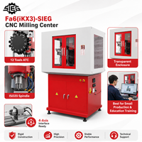 Centre d'usinage CNC de haute précision SIEG Fa6(iKX3) Mini 3 axes ISO20 12 outils ATC 1000W pour l'éducation et l'utilisation en fablab
