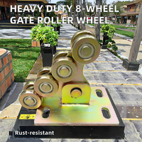 Chariot à roulettes pour portail cantilever à 8 roues, robuste - Acier galvanisé réglable