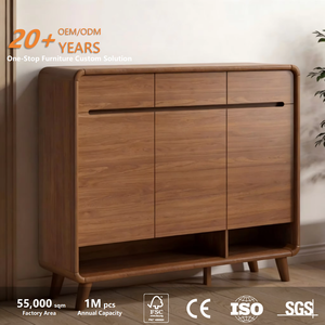 Armoire à <span class=keywords><strong>chaussures</strong></span> moderne en bois massif, grande capacité, multi-niveaux, gain de place, durable, avec tiroir pour l'entrée, le couloir, le rangement - Product Image 2
