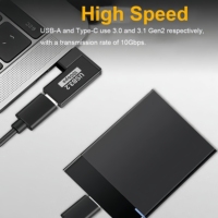 DOONJIEY Adaptor USB-C OTG Laptop USB3.2 10Gbps Aluminium Alloy Male/Female DC Output Perlindungan Sirkuit Pendek Baru