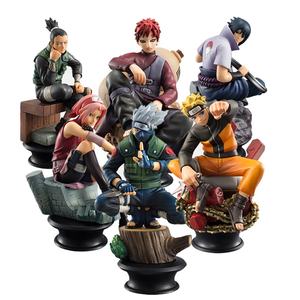 Anime Kakashi Figure Model 8CM Sasuke Gaara Kakashi Haruno Sakura Action Figurine Chess Statue Collectible Toys