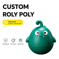 Décoration de bureau Monstre Vert Mignon Roly Poly, Figurine Créature Fantastique, Ornement, Souvenir, Cadeau, Objet de Collection, Décoration Personnalisée