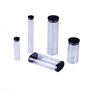 Food Grade Clear Hard Plastic Small Tube PC Packaging Box Cylinder Round Gift Packaging Tube
