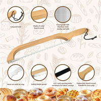 Couteau à pain dentelé en acier inoxydable de qualité supérieure avec manche en bois Technique polie Pain fait maison Couteaux de cuisine Cutter