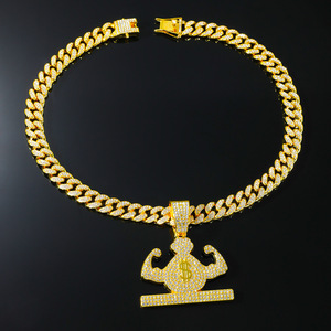 สร้อยคอจี้รูปทรงเรขาคณิตขายดี สไตล์ฮิปฮอป  ปรับแต่งได้  สร้อยคอเรขาคณิตสำหรับทุกเพศ  เครื่องประดับแฟชั่น - Product Image 3