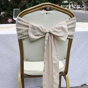 Simple Woven <strong>Cotton</strong> <strong>Chair</strong> <strong>Cover</strong> Flower Binding Ribbon Wedding Hotel Decorations Reusable Eco-Friendly Washable Dustproof Banquet - Product Image 5