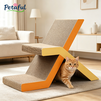 Petaful Nouvelle griffoir pour chat en forme de X, détachable, moderne, grand format, écologique, en papier durable, pour grimper et aiguiser les griffes