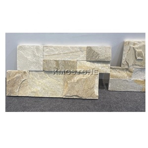 Façade empilée <span class=keywords><strong>en</strong></span> <span class=keywords><strong>pierre</strong></span> naturelle 18x35 S Panneau mural champignon extérieur moderne pour villas hôtels Finition fendue Tuile d'ardoise naturelle - Product Image 1