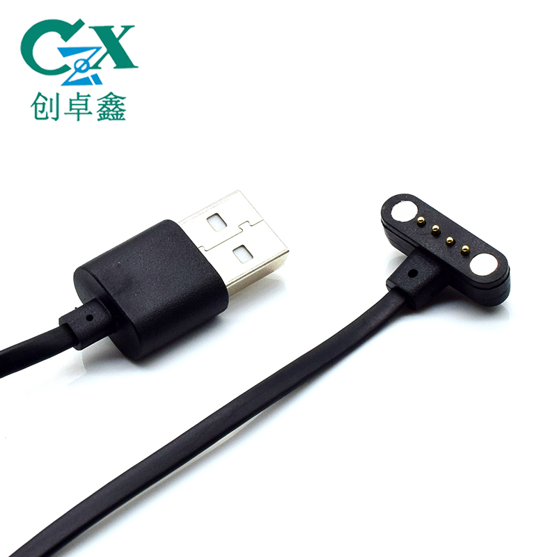 Высокое качество пользовательских мужской плакировкой золота латунь 2,54 мм неодимовый магнит 4 pin Пружинные контакты SMT/smd usb кабель