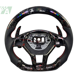 <span class=keywords><strong>Volant</strong></span> en cuir de carbone forgé <span class=keywords><strong>AMG</strong></span> avec accessoires d'intérieur à LED Mise à niveau de Mercedes-Benz W204 W205 2013-2018 - Product Image 1