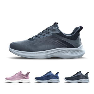 Qiloo Chất lượng cao thoáng khí lưới ren lên giày thể thao thoải mái phong cách thấp Đi bộ Chạy giày chống trượt Tính năng mùa thu - Product Image 2