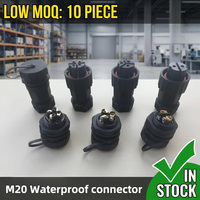 Adaptateur de batterie OL-M20 à faible MOQ (10 pièces), connecteur de signal d'alimentation étanche IP68, 20A 500V, contacts plaqués or, en stock, expédition rapide