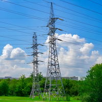 Tour de transmission électrique en acier angulaire pour lignes de 10 kV à 500 kV, tour polygonale en acier de 40 m pour les télécommunications