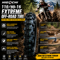 Pneu tout-terrain HIGOCHI 110/90-16 à crampons profonds, nouveau pneu en caoutchouc pour la modernisation et la mise à niveau des scooters