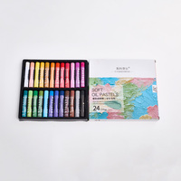 Kit Profesional de 24 Pasteles al Óleo Ultra Mezclables, Tonos Páticos, Cremosos, de Color Intenso, para Artistas y Estudiantes