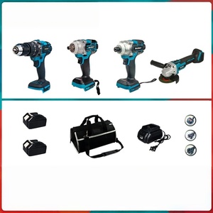 Ensemble de 8 outils électriques : perceuse à percussion sans balais, tournevis, clé multifonction, meuleuse d'angle - Product Image 1