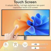 Layar Sentuh Interaktif Android 4K LED 120Hz Bersertifikasi Google 27/32 Inci dengan Dudukan Baterai, TV Pintar Portabel Nirkabel