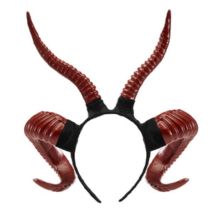 Diadema de fiesta al por mayor con cuernos de hormiga roja gótica, diablo, carnero, <span class=keywords><strong>cabra</strong></span>, cuernos de <span class=keywords><strong>esqueleto</strong></span>, accesorio de disfraz de cosplay - Product Image 5