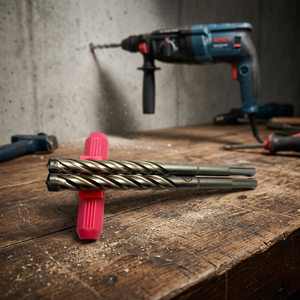 Foret à percussion SDS-PLUS en carbure intégral à 4 coupes pour maçonnerie, béton, armatures, pierre, brique, bois – Longue durée de vie – Modèle 2026-Durable - Product Image 2