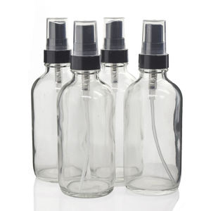 4 Botellas de Vidrio Transparente de 4 Onzas con Pulverizador de Rocío Fino, Recargables y Vacías <span class=keywords><strong>para</strong></span> Aceites Esenciales, Limpiadores Caseros y Aromaterapia, 120 ml - Product Image 4