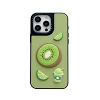 Coque de téléphone 3D amusante et mignonne en forme de crème glacée pour iPhone 12 13 14 15 16 17 Pro Max, étui de protection créatif pour couple, motif dessin animé