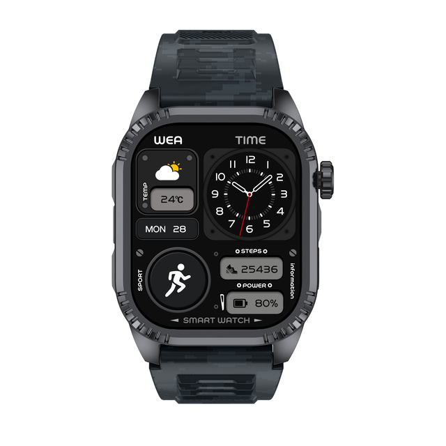 DS8 Smart Watch 1.95 Inch Large Screen GPS Wireless Call IP67 Waterproof Rugged SmartWatch With Flashlight for Outdoor Exercise