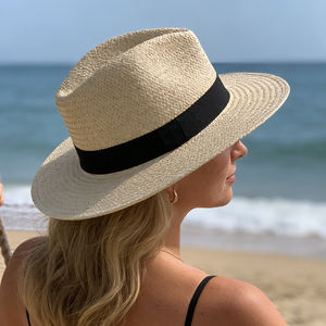 หมวก<span class=keywords><strong>ฟาง</strong></span>ขายส่ง หมวก<span class=keywords><strong>ฟาง</strong></span>ชายหาดกลางแจ้ง สกรีนโลโก้ตามสั่ง พร้อมริบบิ้นพิมพ์ลายตามสั่ง - Product Image 3