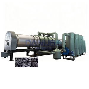 Scratch-proof Biomass Carbonization Furnace For Straw Sorghum Rice Husk Continuous <b>Drum</b> Carbonizer - Product Image 1