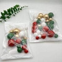 Boules en Mousse Colorées Mat pour Joyeux Noël, Décoration de Gâteau, Fournisseur d'Usine, 32 Pièces