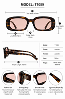 Lunettes de soleil tendance pour hommes et femmes, lunettes de soleil personnalisées de haute qualité UV400, lunettes de soleil rectangulaires |   Lunettes en nylon rétro classiques
