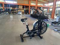 Bicicleta de aire comercial ZY, bicicleta estática profesional con ventilador y consola de control por botones, resistencia al viento, equipo de cardio para gimnasio